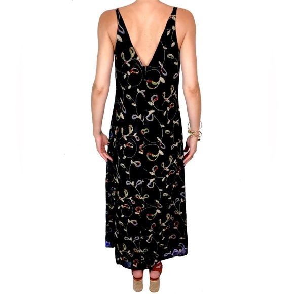 Sisley V-Neck Floral Printed Maxi Dress Size S - Picture 2 of 3